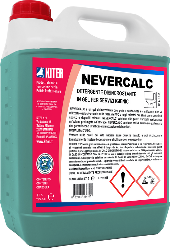 Гель для очищення унітазів KITER NEVERCALC (13005.5L), 5 л